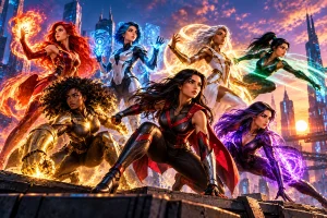 Super-heroínas representadas por figuras heroicas femininas originais