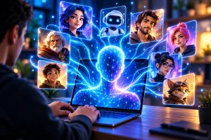 Character AI representado por personagens virtuais criados com inteligência artificial