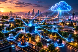 Edge computing processando dados perto de dispositivos conectados
