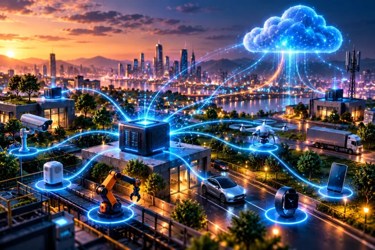 Edge computing processando dados perto de dispositivos conectados