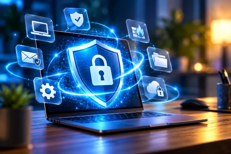 Segurança para computadores com proteção contra ameaças digitais