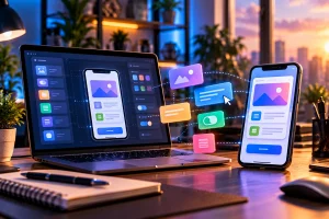 Criação de aplicativo sem programação em ambiente no-code