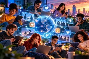 Etiqueta digital representada por comunicação respeitosa na internet