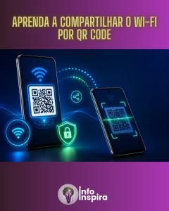Celular Android compartilhando senha do Wi-Fi por QR Code