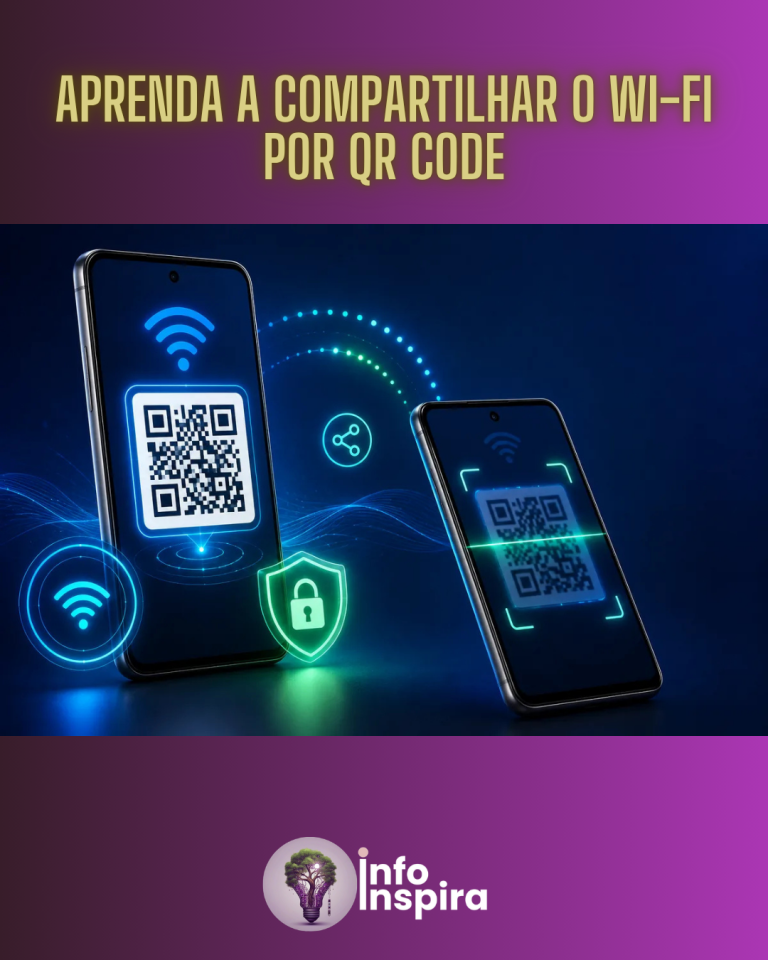 Celular Android compartilhando senha do Wi-Fi por QR Code