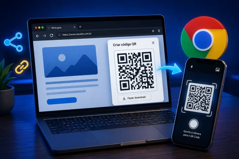 Como criar código QR pelo Google Chrome no computador e celular