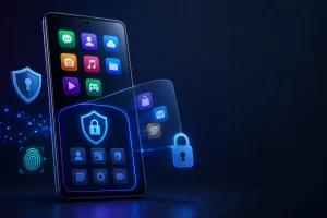 Espaço privado Android protegendo aplicativos sensíveis no celular