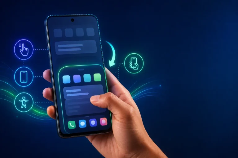Modo para uma mão no Android facilitando o acesso à tela do smartphone