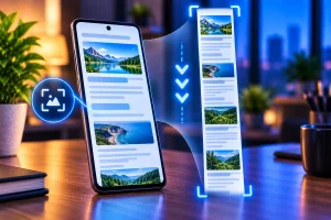 Captura de tela longa no Android para registrar conteúdo com rolagem