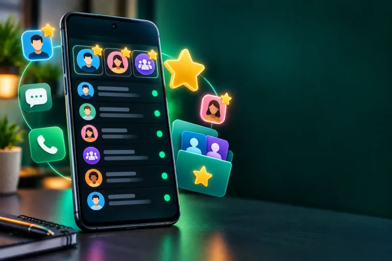 Conversas favoritas WhatsApp organizadas em uma lista de contatos importantes