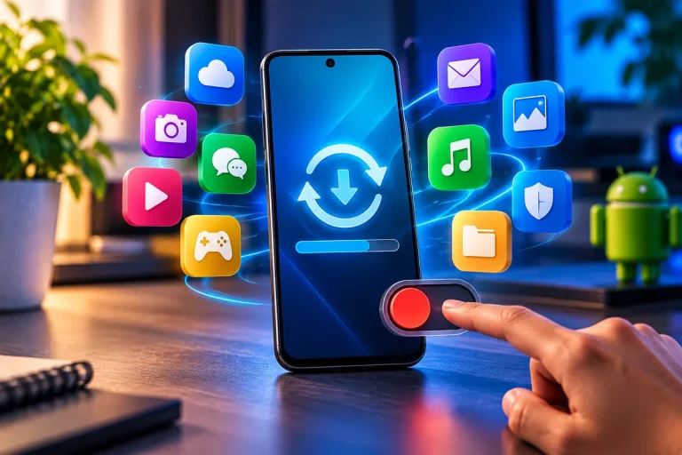 Atualizações automáticas de aplicativos em celular Android