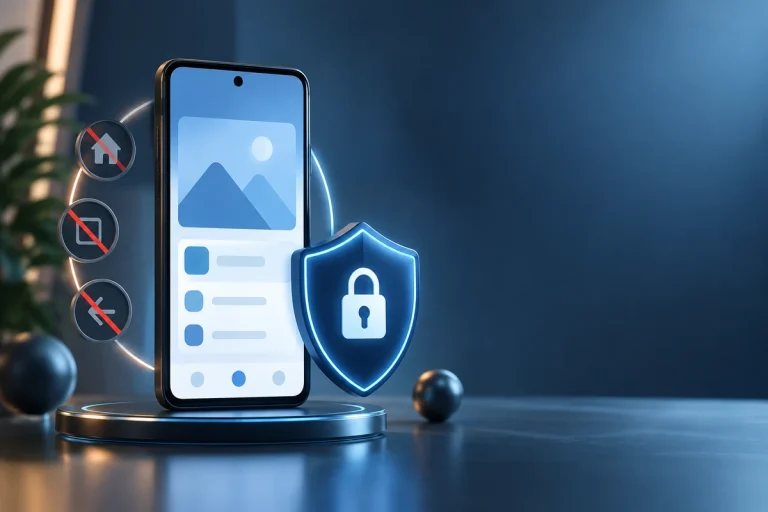 Fixação de tela Android representada por smartphone preso a um único aplicativo
