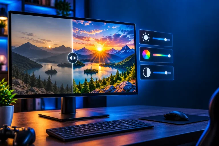 HDR no Windows 11 exibindo maior contraste em um monitor