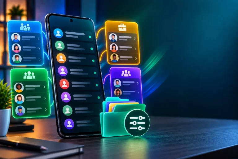Listas personalizadas WhatsApp organizando diferentes conversas