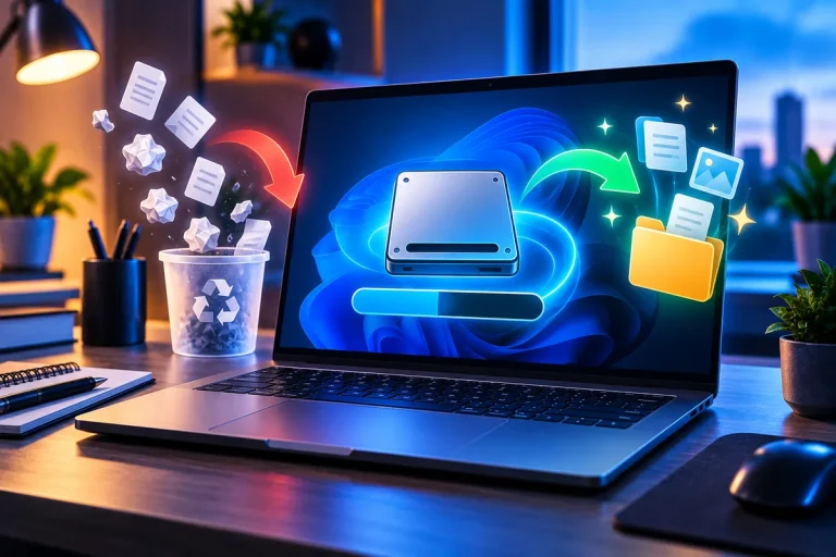 Sensor de armazenamento no Windows 11 para liberar espaço