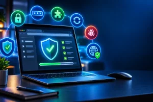 Verificação de segurança no Chrome identificando possíveis problemas no navegador